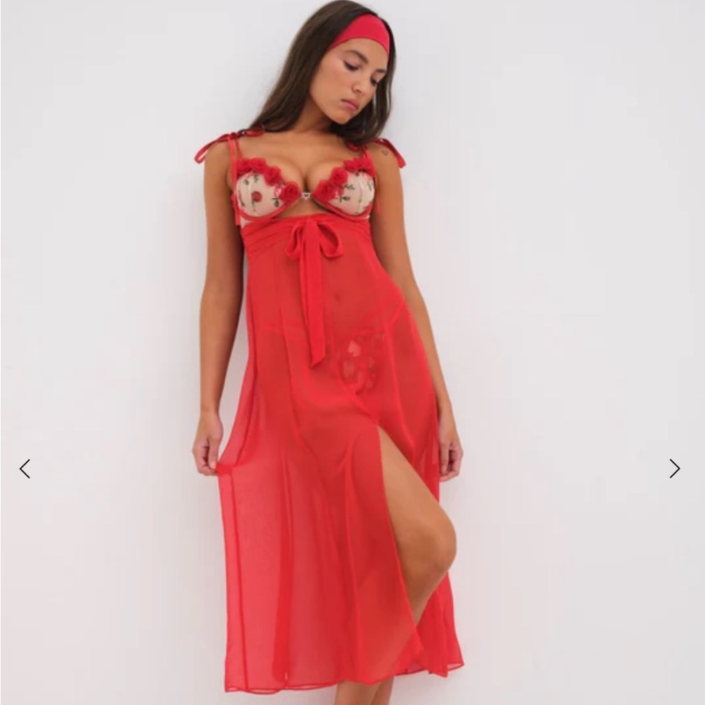 NWOT For Love and Lemons Anika Midi Slip Dress xxs